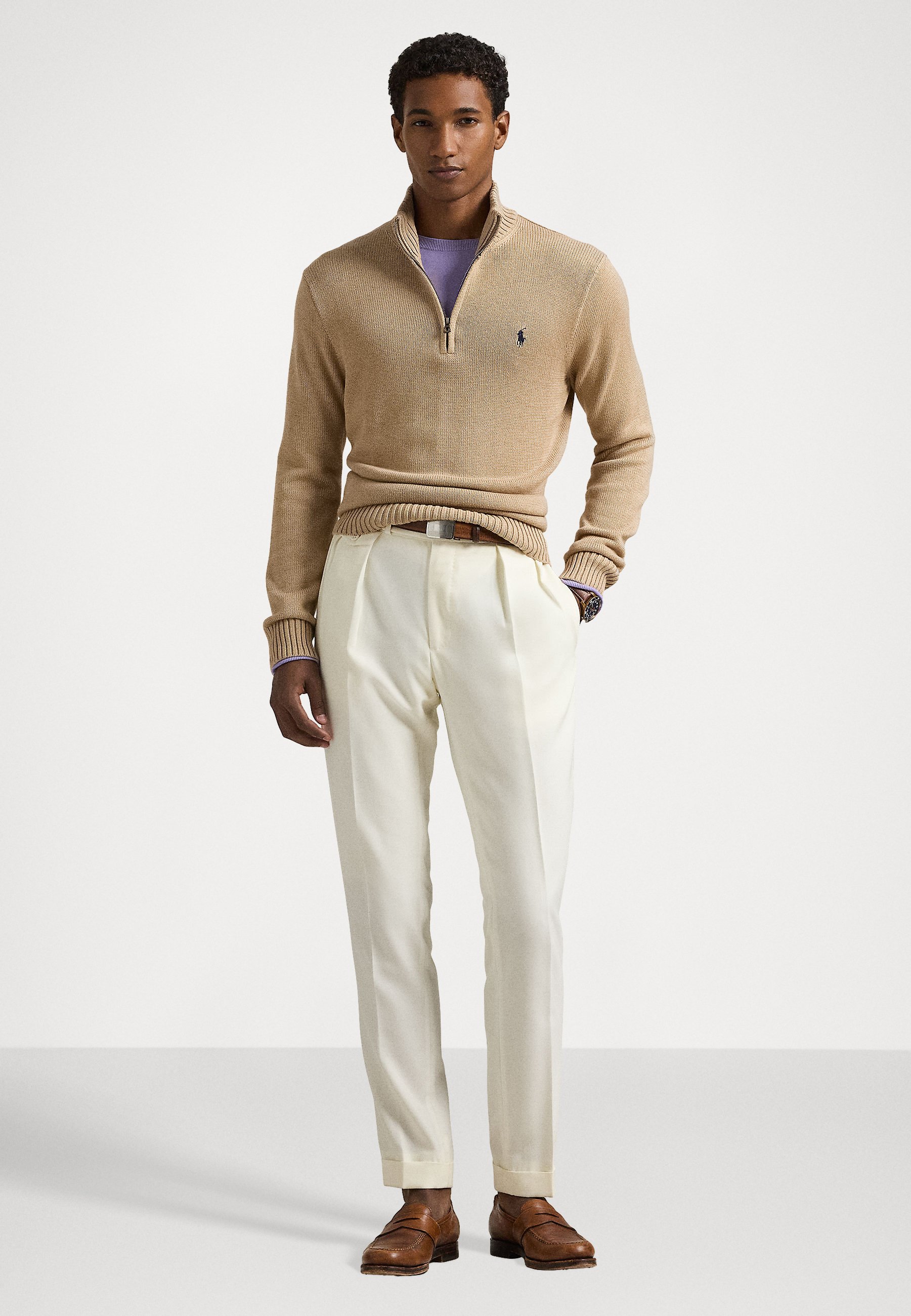 Polo Ralph Lauren COTTON QUARTER-ZIP MOCKNECK SWEATER - Jumper