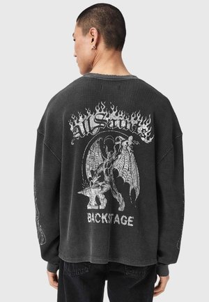 AllSaints, INCENDO LS CREW - Langarmshirt - washed black