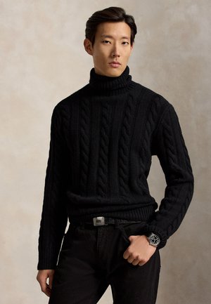 Polo Ralph Lauren, CABLE KNIT WOOL CASHMERE JUMPER UNISEX - Strickpullover - black