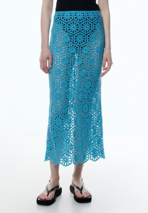 EDITED ALENCIA - Maxi skirt - blau
