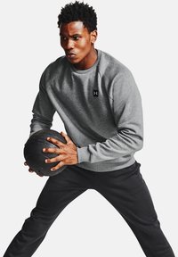 Under Armour RIVAL CREW - Sweatshirt - pitch gray light heather