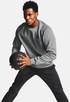 Under Armour RIVAL CREW - Felpa - pitch gray light heather