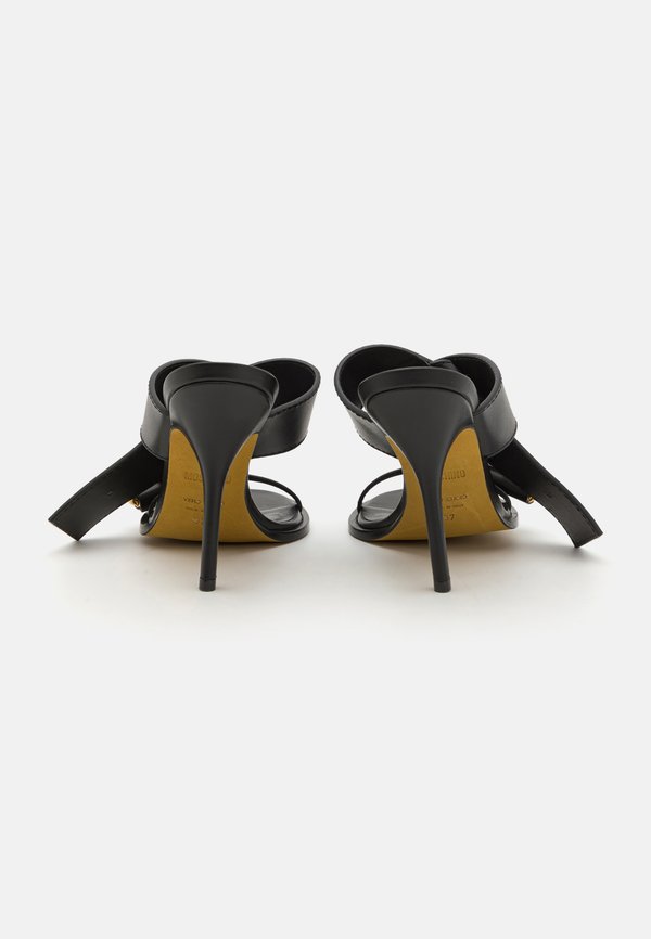 BELTED UP - Heeled mules - nero2