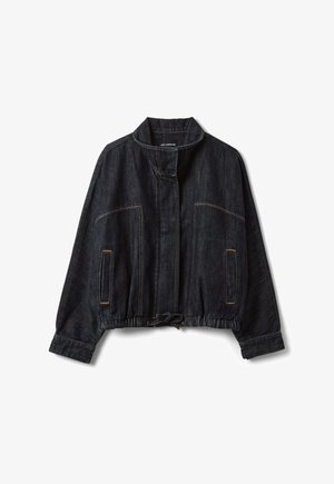 Les Copains, DENIM JACKET WITH ZIP, OVERSIZED FIT - Chaqueta vaquera - dark blue
