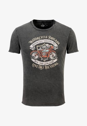 MT MOTOCYCLE BRIGADE ROUND - Print T-shirt - schwarz 15