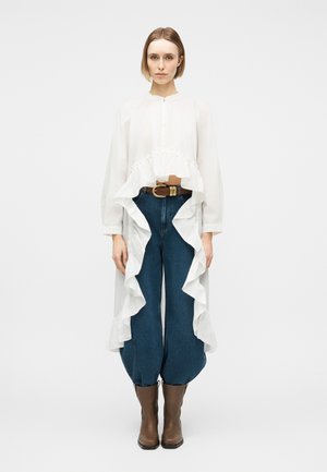 SOLENE SOLID HIGH LOW - Πουκαμίσα με κουμπιά - cream