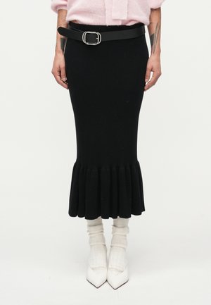 TALIANA FLARE SKIRT - Μάξι φούστα - black