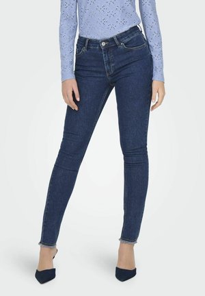 ONLHUSH MITTLERE TAILLE - Skinny-Farkut - dark blue denim