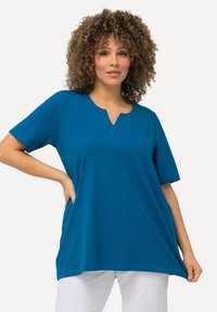 Ulla Popken A-LINIE HALBARM - Triko s potiskem - classic medium blue