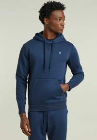 G-STAR PREMIUM CORE - Felpa con cappuccio - dk sea blue