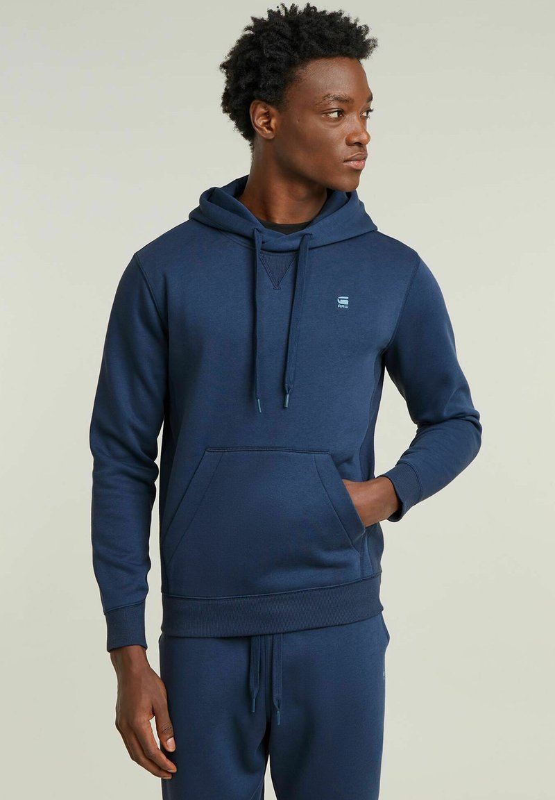 G-STAR PREMIUM CORE - Felpa con cappuccio - dk sea blue