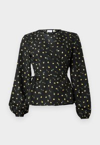 VIELLIE PEPLUM WRAP - Blus - black/yellow
