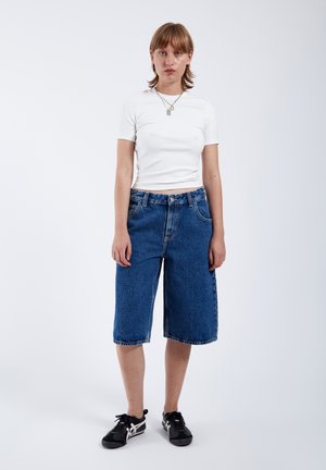 BREE WORKER - Shorts di jeans - stream mid retro