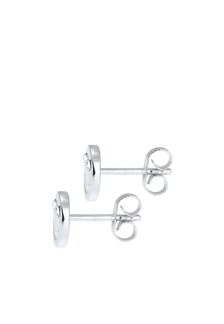 Orecchini coppia con motivo faccine Smiley face n. 16 argento 16mm