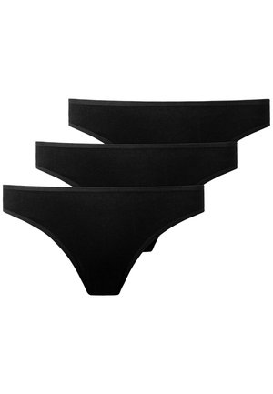 SNOCKS 3 PACK - STRING - Thong - schwarz