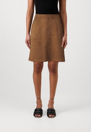 Vero Moda Tall VMDONNADINA SKIRT - Minikjol - cognac