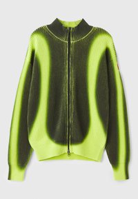 FISHERMAN ZIP UP  - Cardigan - black/lime