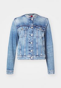 COLLARLESS TRUCKER  - Chaqueta vaquera - denim medium
