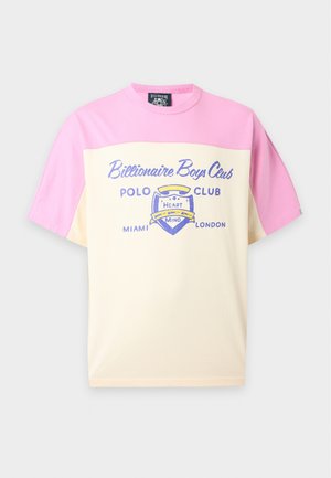 Billionaire Boys Club, CLUB PANELLED - Тениска с щампа - pink/cream