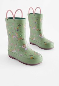 Next HANDLE YOUNGER - Bottes en caoutchouc - green floral unicorn fairy character