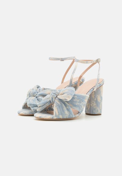 Loeffler Randall CAMELLIA PLEATED KNOT HEELED WITH ANKLE STRAP - Sandaletter - dusty blue