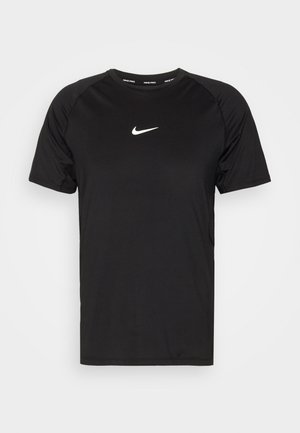 Nike Performance SLIM  - T-shirts - black white