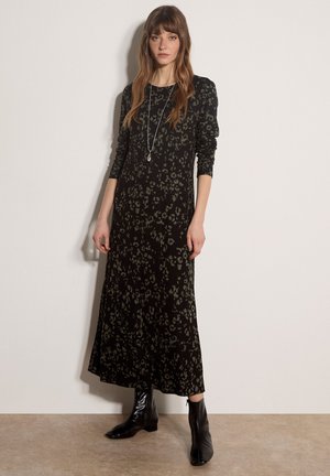 Apricot, JERSEY KNIT LEOPARD PRINT MAXI DRESS - Φόρεμα από ζέρσεϊ - khaki