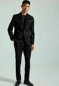 Next REGULAR FIT - FLORAL PRINT - Sakko - black