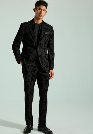 Next REGULAR FIT - FLORAL PRINT - Sakko - black