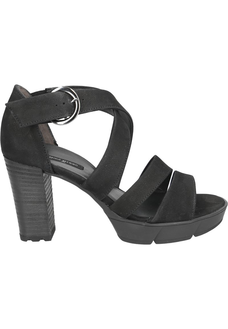 Damen Pumps | Paul Green Riemensandaletteschwarz - QE16488 Damen Pumps | Paul Green Riemensandaletteschwarz - QE16488