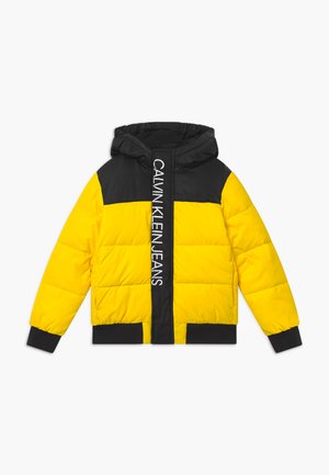 COLOUR BLOCK PUFFER JACKET - Talvitakki - yellow