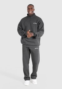 Smilodox HALF ZIP GATLIN - Felpa - anthrazit melange