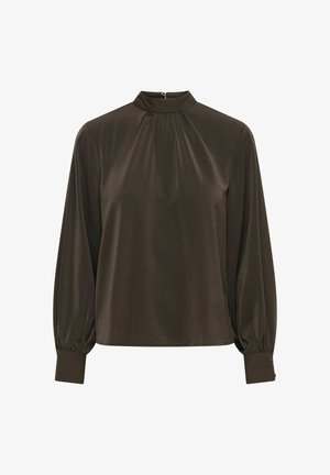 JDY, 15359601 JDYAYA L/S HN TOP WVN DIA - Blouse - mulch