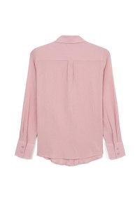 Camicia a maniche lunghe in morbido tessuto rosa, con yoke sul retro e dettagli con piega, dotata di polsini abbottonati e vestibilità rilassata.