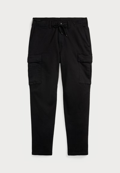 Polo Ralph Lauren STRETCH SLIM FIT KNITLIKE CARGO TROUSER - Kareiviško stiliaus kelnės - black