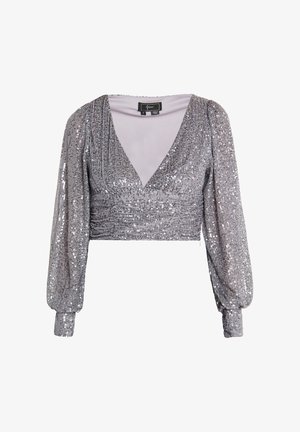 faina, Blouse - grau silber