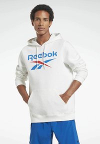 Reebok - IDENTITY BIG LOGO FLEECE HOODIE - Hoodie - white Miniatuurafbeelding 1