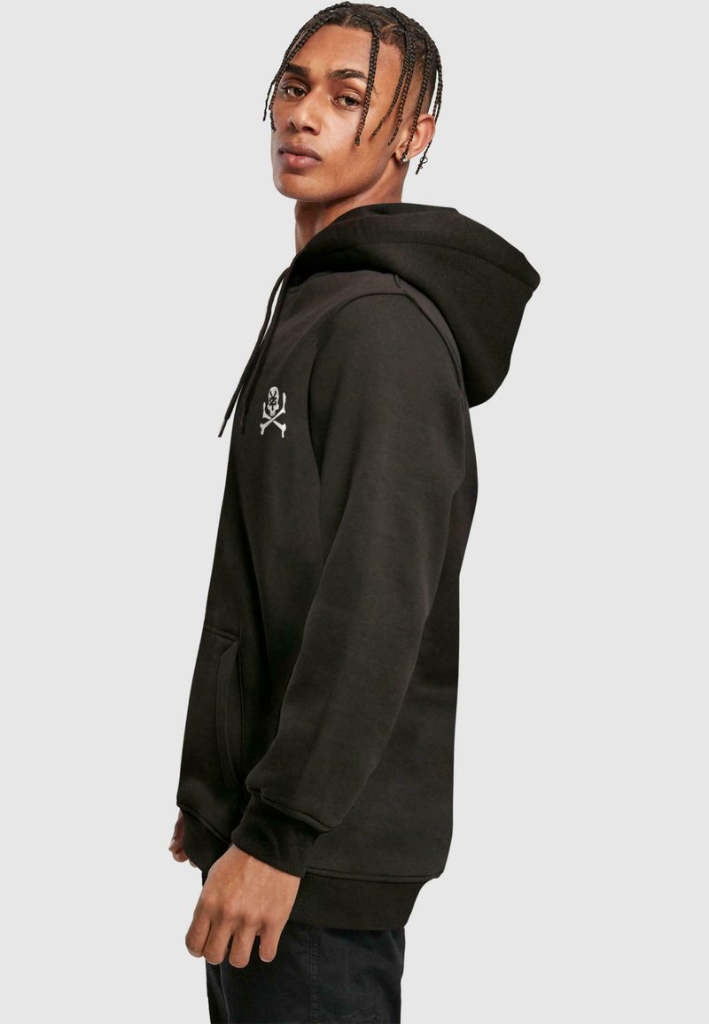 Neverless Felpa Uomo Con Cappuccio - Teschio E Ancora - Scritta 'Moin' - Streetwear - Taglie Forti Fino A XXXXXL - Nero