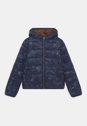 REVERSIBLE WINTER COAT - Vinterjakke - navy/cognac