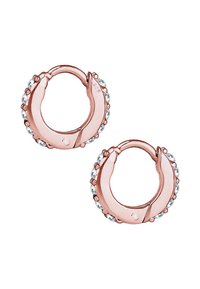 Elli SPARKLING BASIC - MIT KRISTALLEN VON SWAROVSKI® - Orecchini - rose gold-coloured