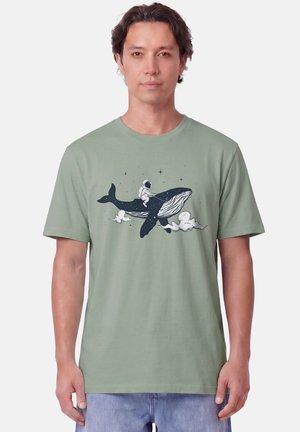 watapparel, SPACEWHALE UNISEX - Print T-shirt - aloe