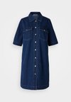 ONLBELLE BUTTON DRESS - Denimkjoler - dark blue denim