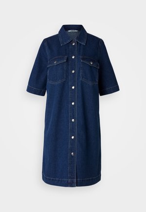 ONLY ONLBELLE BUTTON DRESS - Jeanskleid - dark blue denim