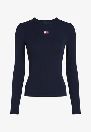 Tommy Jeans, SLIM BADGE TEE - Maglietta a manica lunga - dark blue