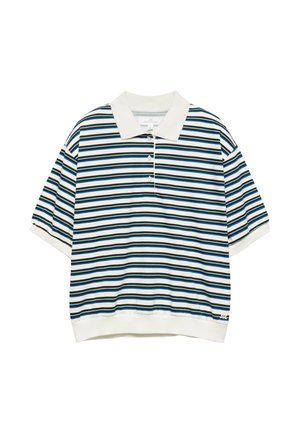 PULL&BEAR, STRIPED - POLO SHIRT - Poloshirt - white