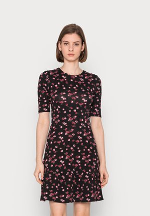 Žerzejové šaty - black/multi coloured