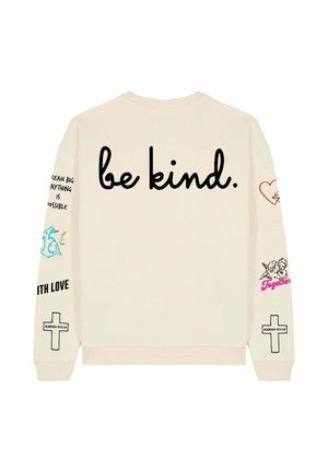 TATTOO BE KIND EMBROIDERY UNISEX - Sweatshirt - off white