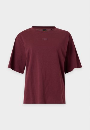 BOSS, ENIS SMALL LOGO - Обикновена тениска - medium red