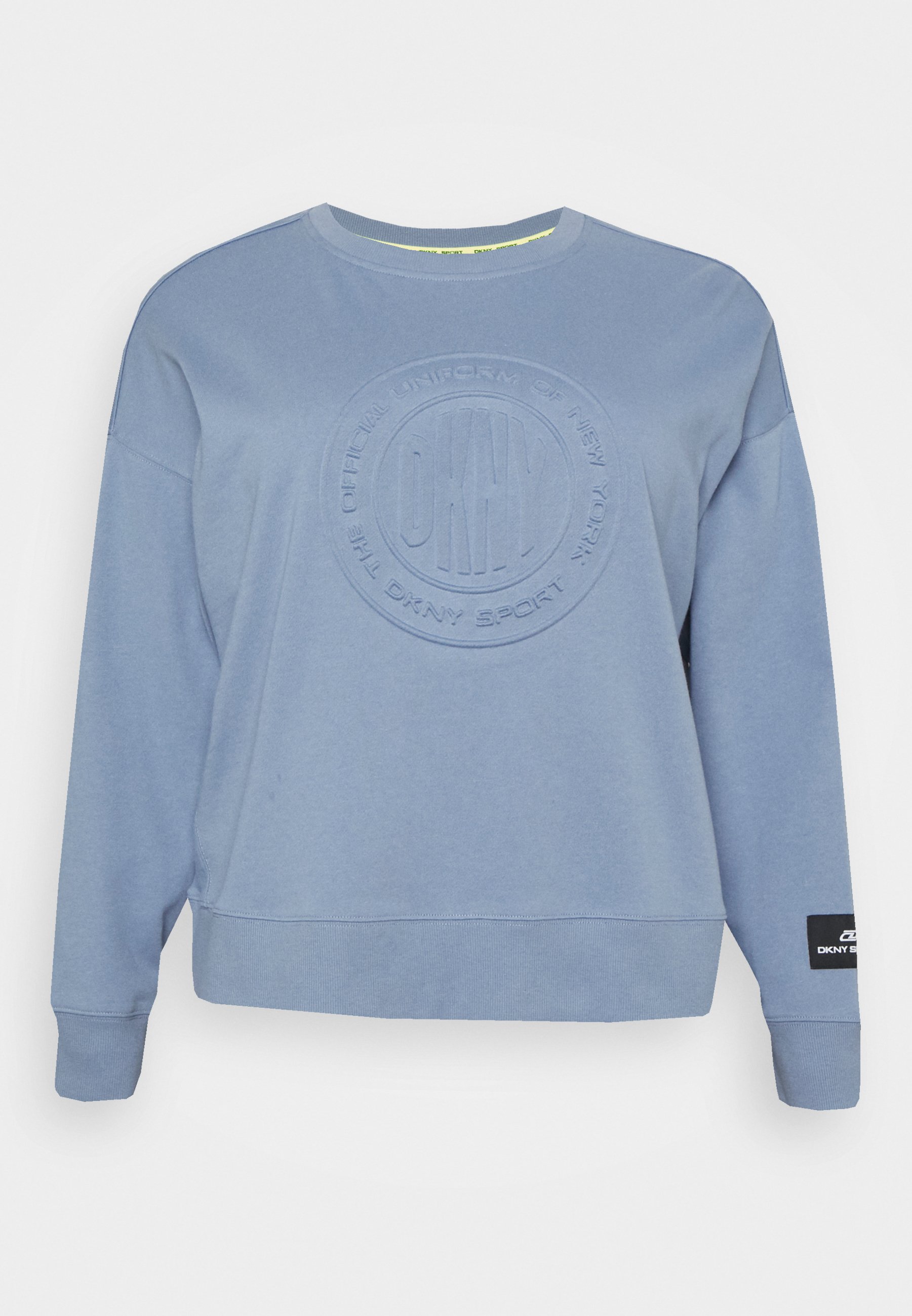 DKNY EMBOSSED MEDALLION CREWNECK 
