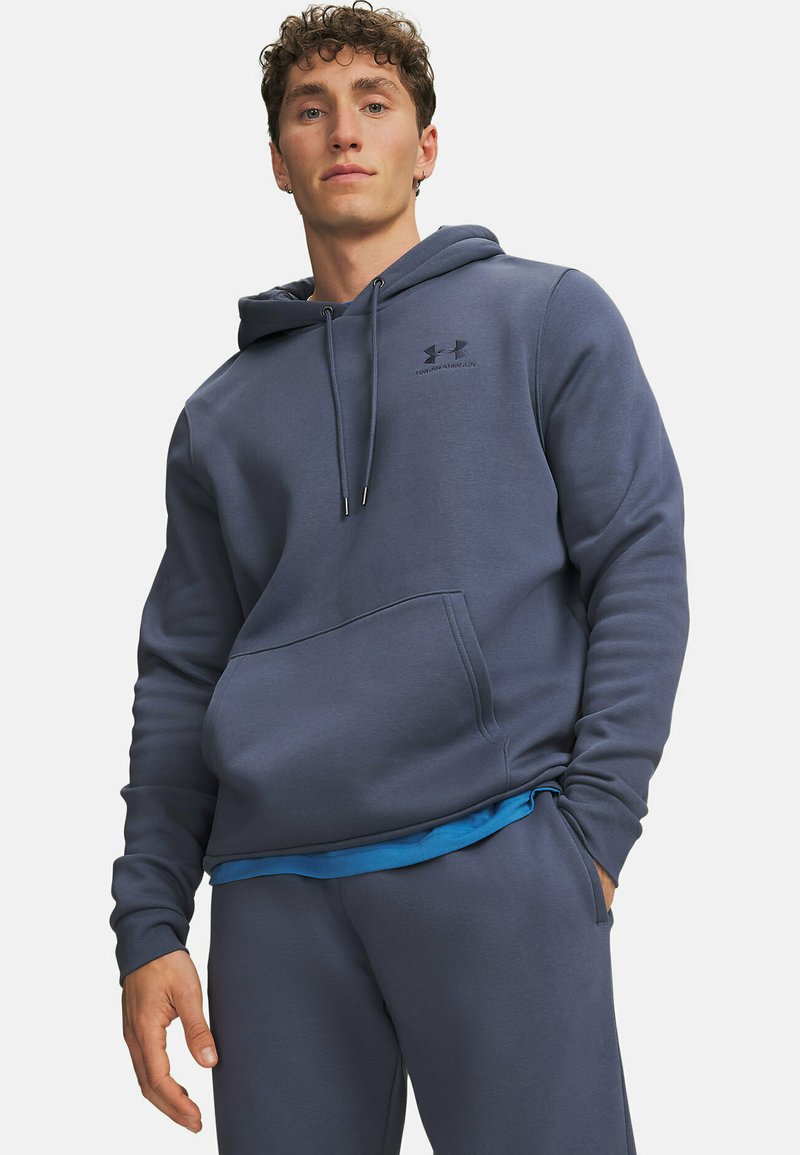 Less Switches Icon Under Armour ICON FLEECE - Hoodie - downpour gray/donkerblauw - Zalando.nl